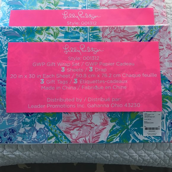 Lilly Pulitzer Gift Wrap Wrapping Paper - 2 sets